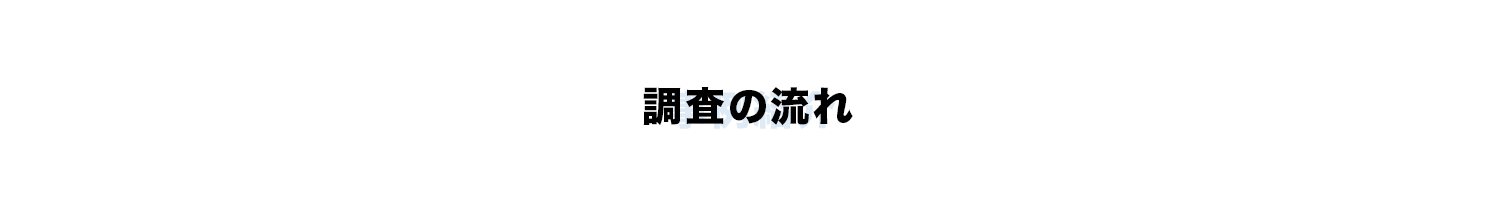 調査の流れ